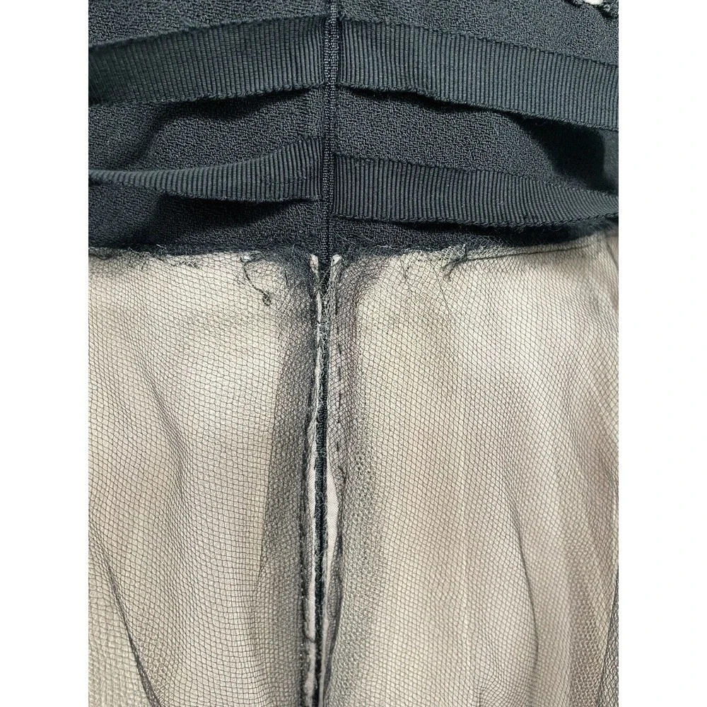 NHA KHANH $640 Black Nude Tulle Kae Princess Party Dress size 16 - Picture 12 of 16